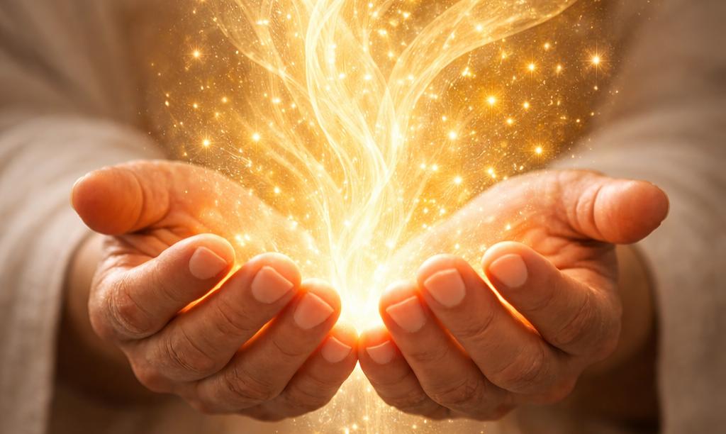 Energia Reiki nas mãos